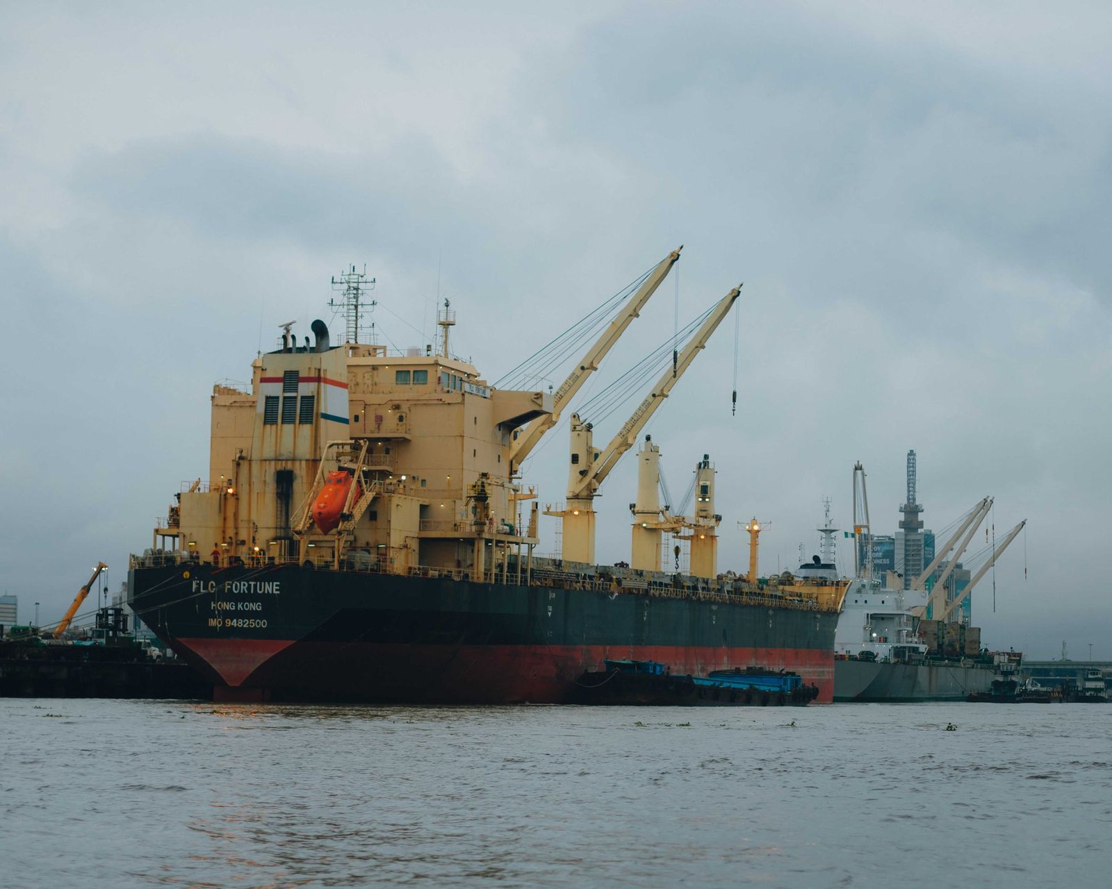 A vessel on the Lagos waterway during the crossing